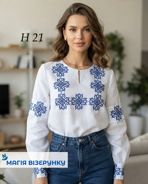 Заготовка вишиванки з манжетом Н 021