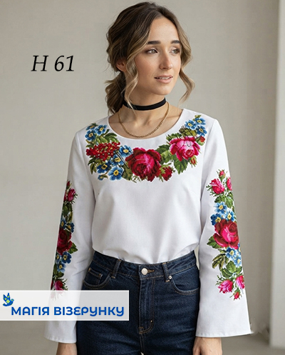 Заготовка вышиванки цветочная Н - 061
