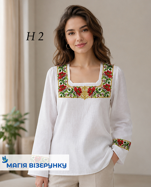 Заготовка жіночої вишиванки Н 002
