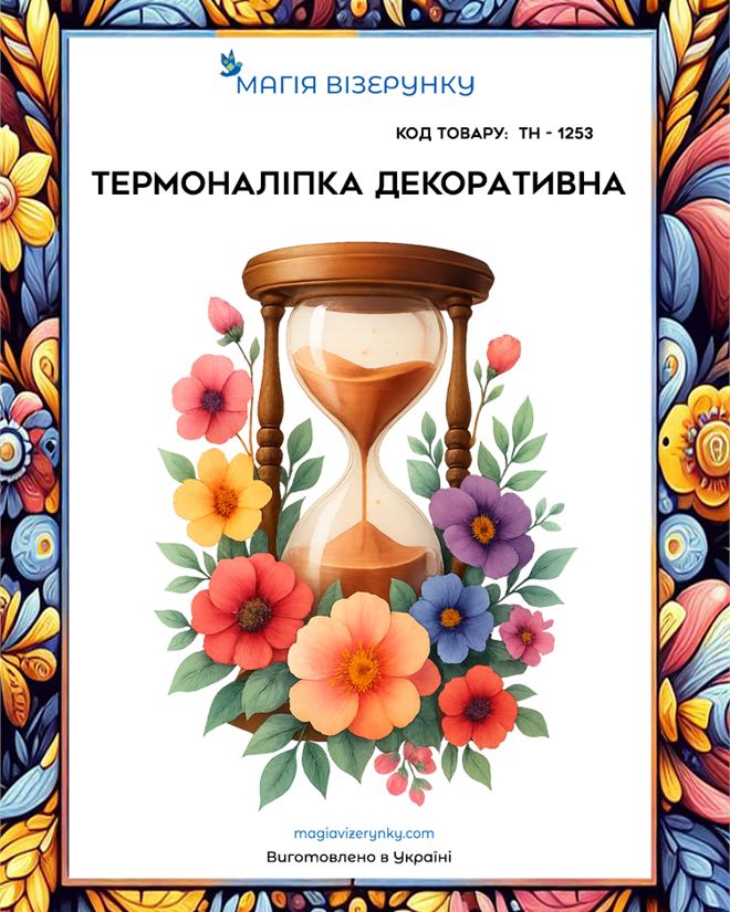 Термоналіпка  квітковий годинник ТН 1253