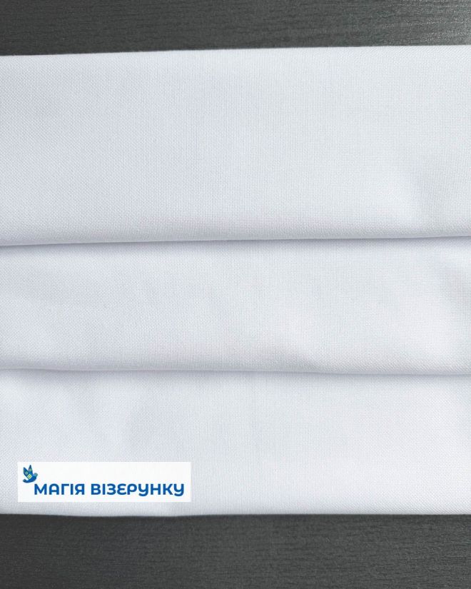 Біле домоткане полотно Онікс (для вишивання та шиття)