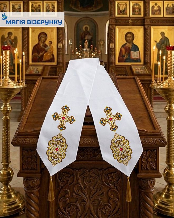 Закладка в Євангеліє із золотими завитками