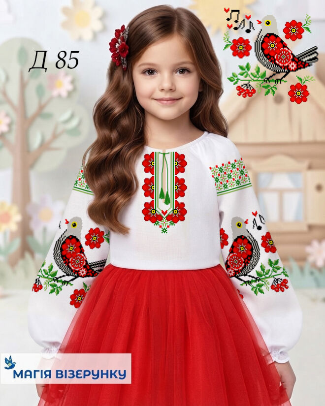 Заготовка вишиванки для дівчинки Д 85
