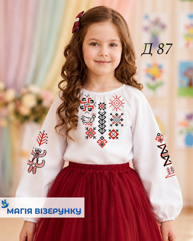 Заготовка вишиванки для дівчинки Д 87
