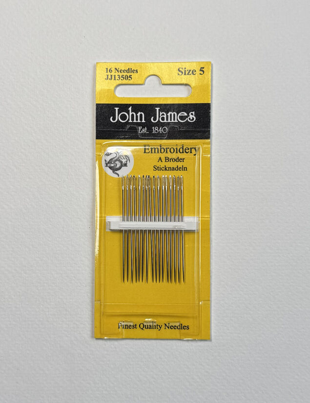 Голки для вишивання John James ( Embroidery ), Розмір 5, 16 шт.