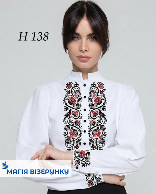 Заготовка вишиванки з птахами Н 138