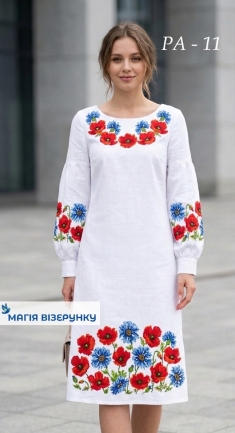 Заготовка платья с длинным рукавом РА 11