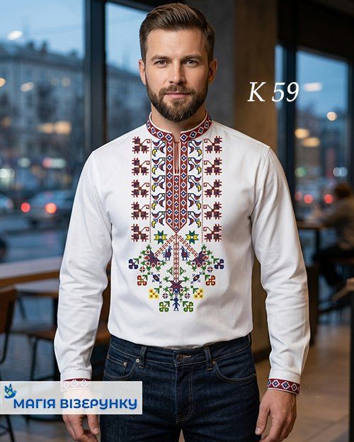 Заготовка чоловічої вишиванки К 59