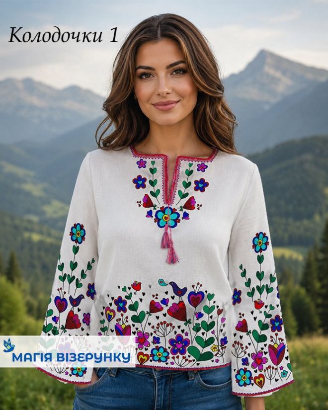 Заготовка вишиванки : Колодочки 1 (лічильна гладь)