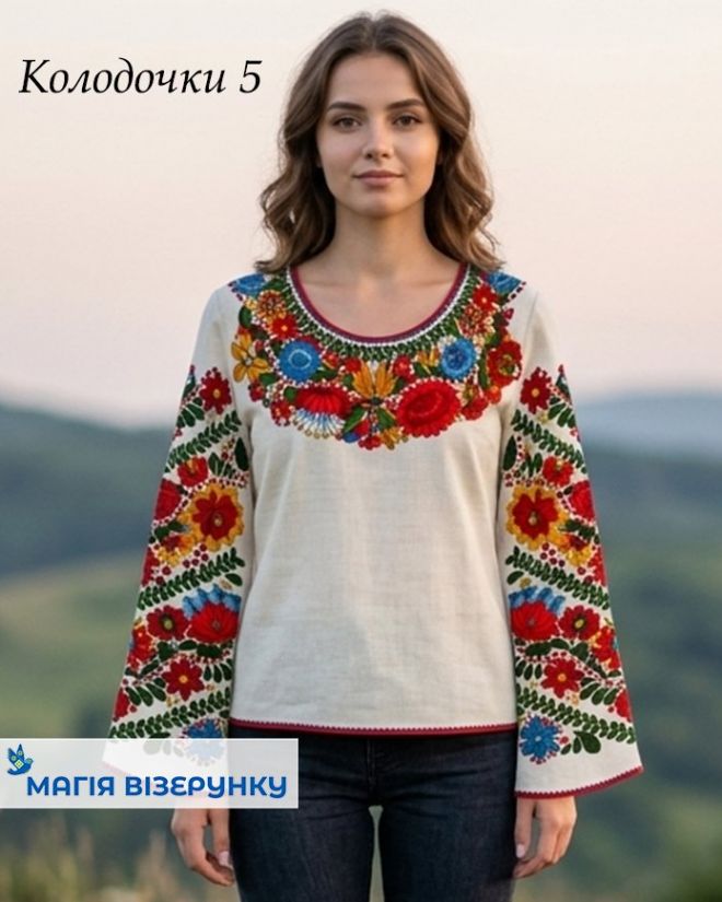 Заготовка вишиванки : Колодочки 5 (лічильна гладь)  