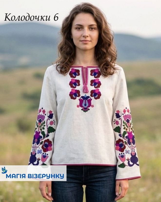Заготовка вишиванки : Колодочки 6 (лічильна гладь)   