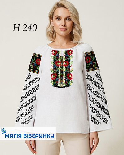 Заготовка вишиванки  квітково-геометрична Н 240