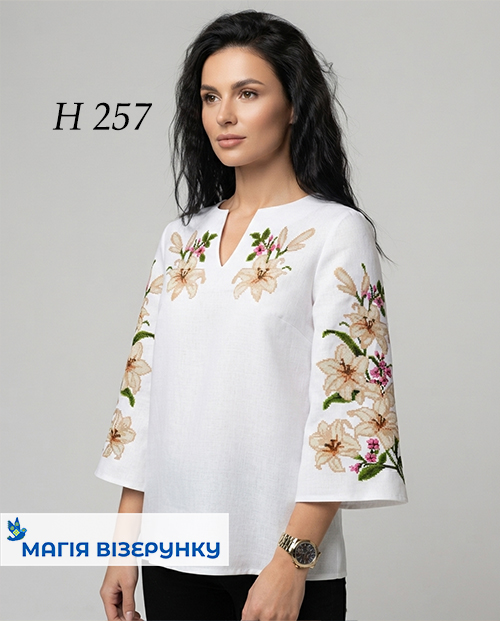 Схема вишиванки "Ніжні лілії" Н 257