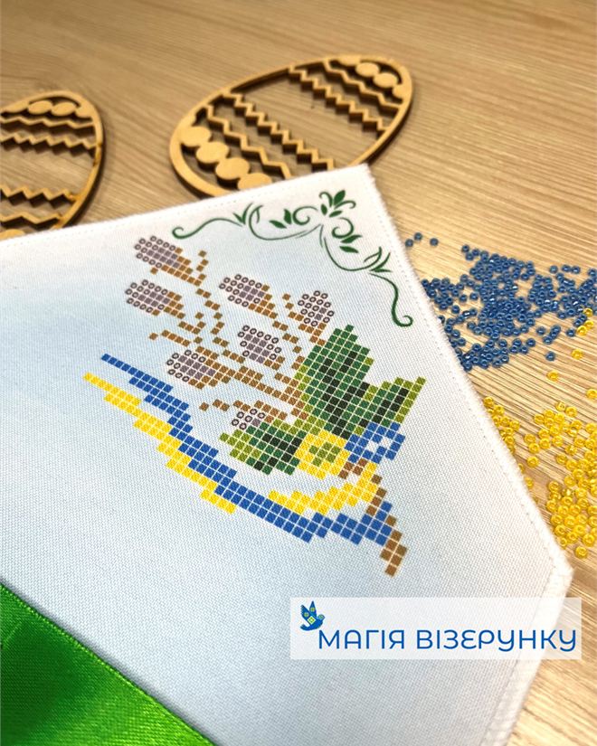Платок на пасхальный букет 2