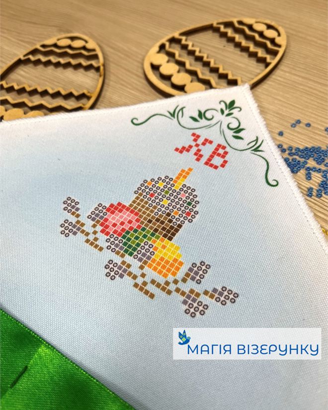 Платок на пасхальный букет - 4
