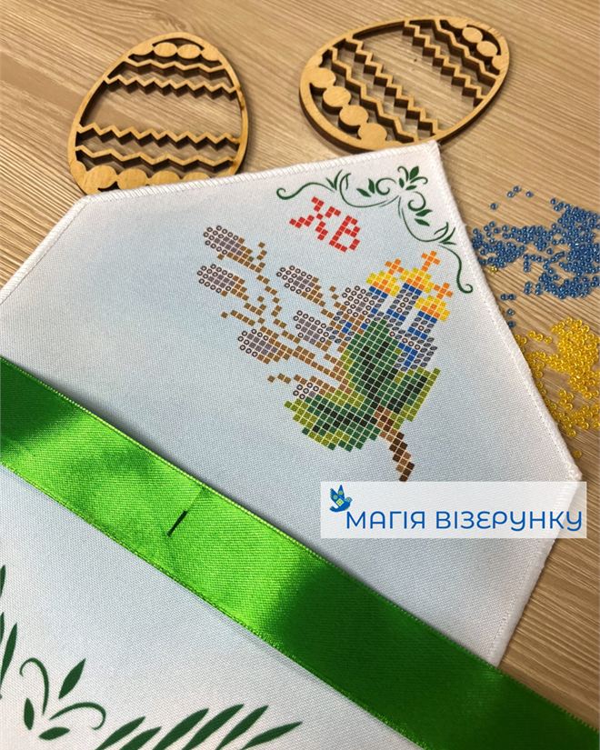 Платок на пасхальный букет - 5