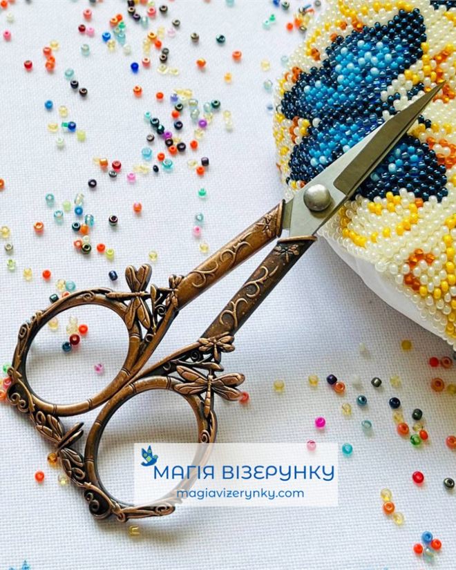 Ножницы винтажные со стрикозами