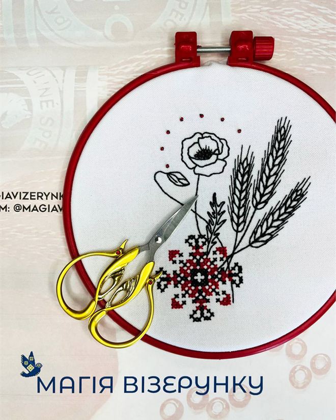Ретро ножницы золотые с камешками