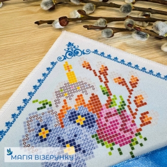 Платок на пасхальный букет 14