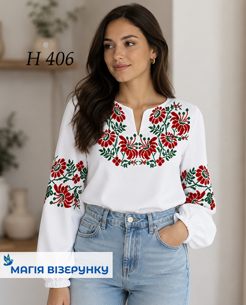 Заготовка женской вышиванкиН 406