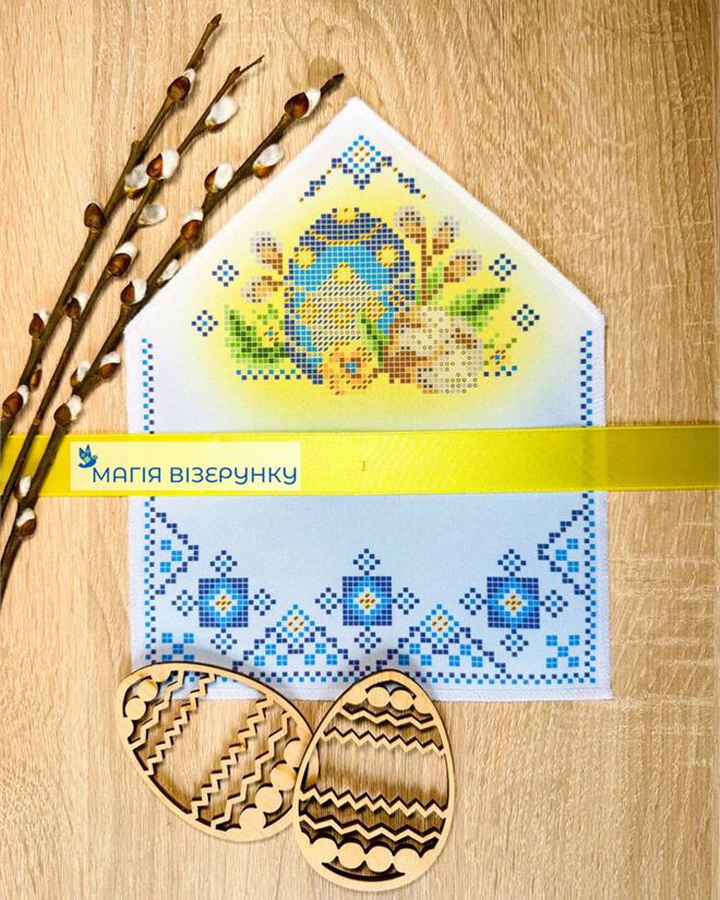 Хустка на букет на Вербное воскресенье 19