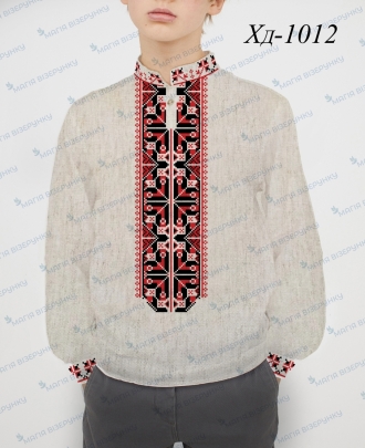 Заготовка вышиванки Киевской области для мальчика лен